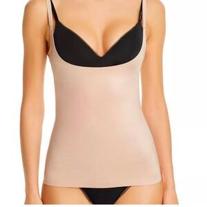 NWT Spanx 10225R Suit Your Fancy Open-Bust waist control Cami Champagne Beige